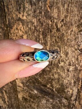 Navajo Silversmith Elgin Tom Handmade Sterling Silver Ring Size 7